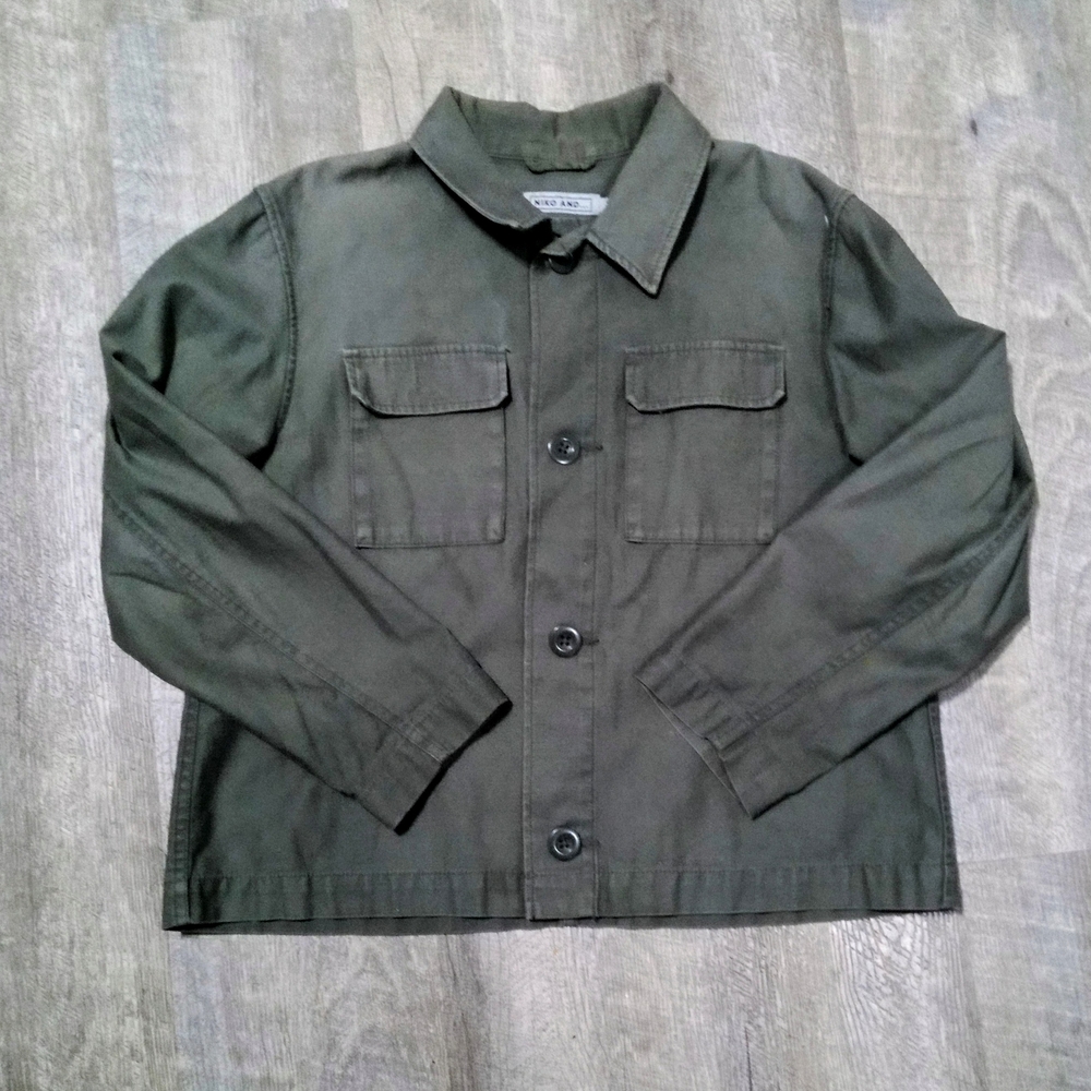Olive Green Button-Up Jacket